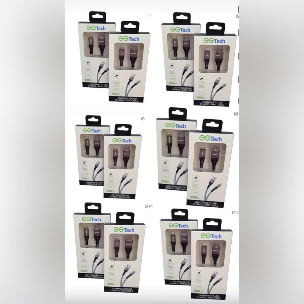 12 NEW in box Lightning to USB Charging Cable phone chargers Samsung iPhone